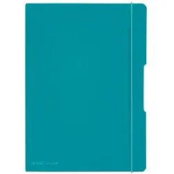 Herlitz 50015986, Monochromatisch, Türkis, A4, 80 Blätter, 80 g/m2, Hardcover