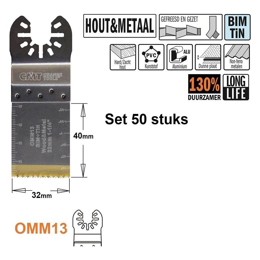 CMT OMM13-x50 Multitool Sägeblatt für Holz und Metall 32 mm 50 Stück (OMM13-X50)
