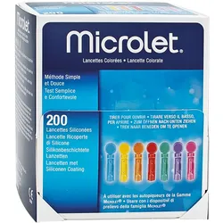 MICROLET Lanzetten farbig 200 Stück