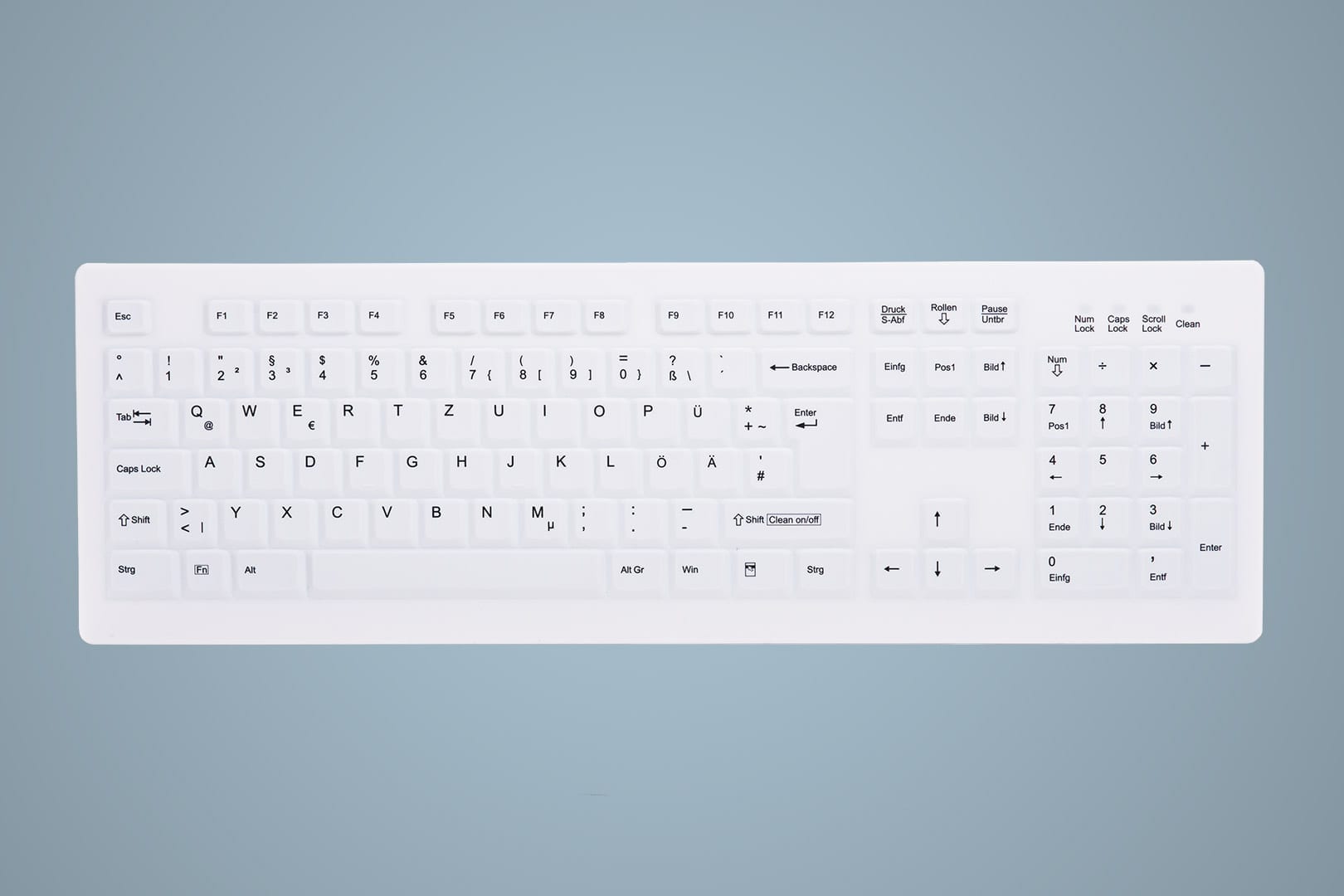 Cherry AK-C8100F-U1-W/GE Tastatur kabelgebunden, Weiß
