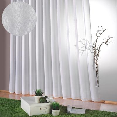 Gardine WECKBRODT "Lena, 1 Stück, Faltenband, transparent" Gr. 3, weiß, B:600cm H:150cm, Polyester, Gardinen, Gardine, Websablè, halbtransparent, Faltenband, Effektfäden, Beschwerungsband, Topseller