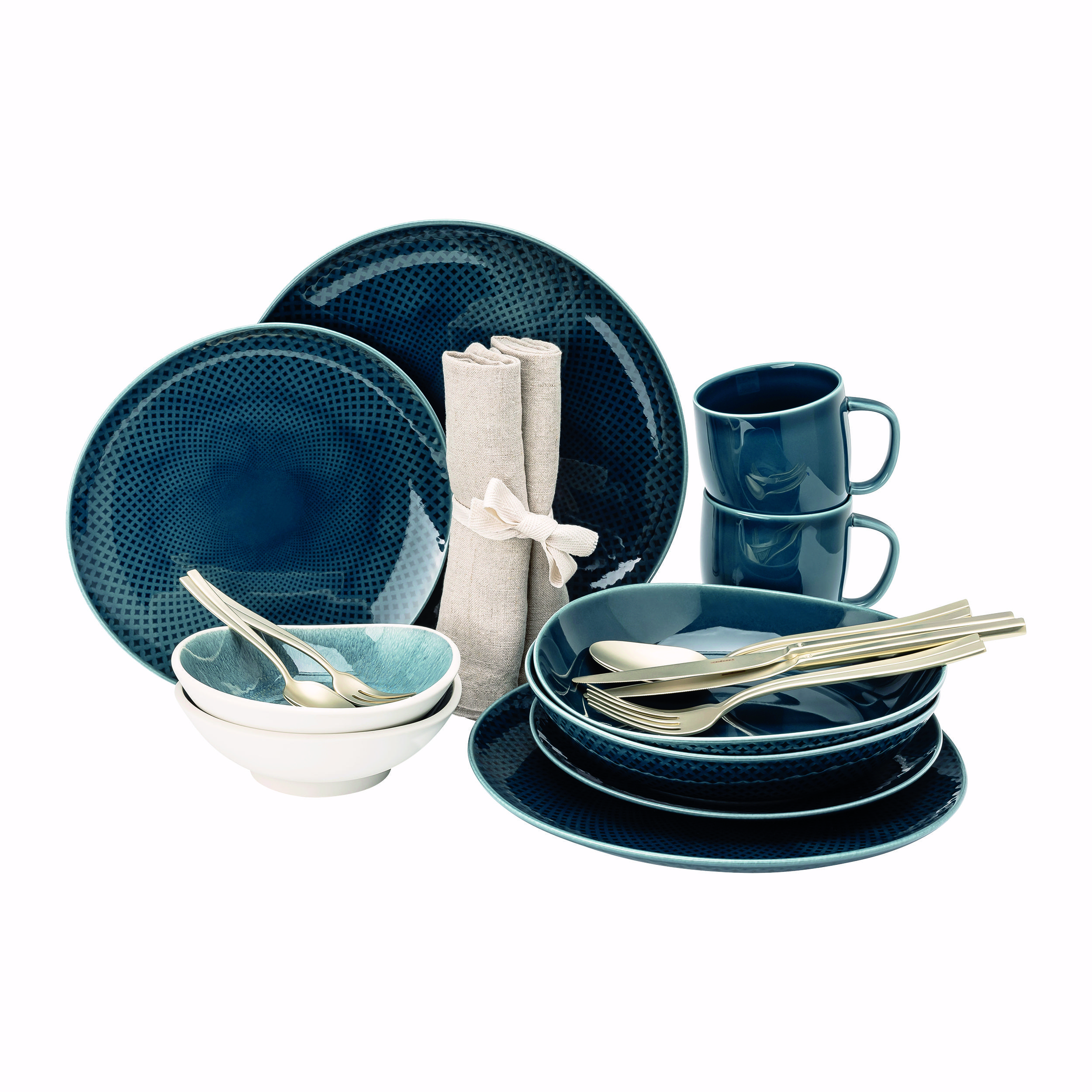 Rosenthal Junto Ocean Blue/Aquamarine Kombiset Becher 22tlg
