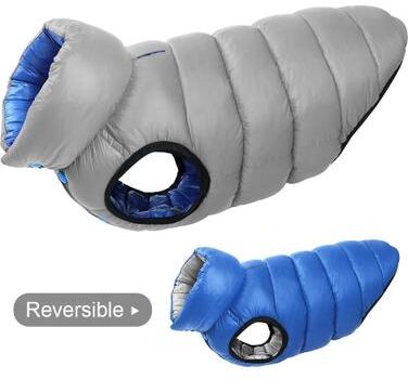 Uplift Picks Reversible Waterproof Winter Dog Jacket Thick Warm Pet Coat gray 6xl