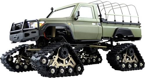 Amewi AMXRock RCX10PTS Scale Crawler Pick-Up mattgrün 1:10, RTR Brushed 1:10 RC Modellauto Elektro Crawler RtR 2,4GHz