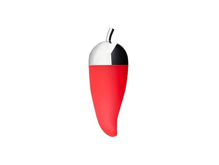 Alessi Piccantino JHT02 - Concasse-Piment Design\, Acier Inoxydable et Caoutchouc de Silicone\, Rouge et Acier