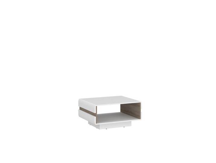 Couchtisch Linate B: 75 cm Alpinweiss/Trüffel Eiche Dekor