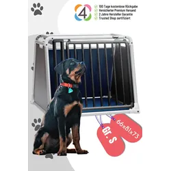 4pets Dog Box ECO 4 Black Hunde-Transportbox bis zu 50 kg in 2 Größen, Modell: Small