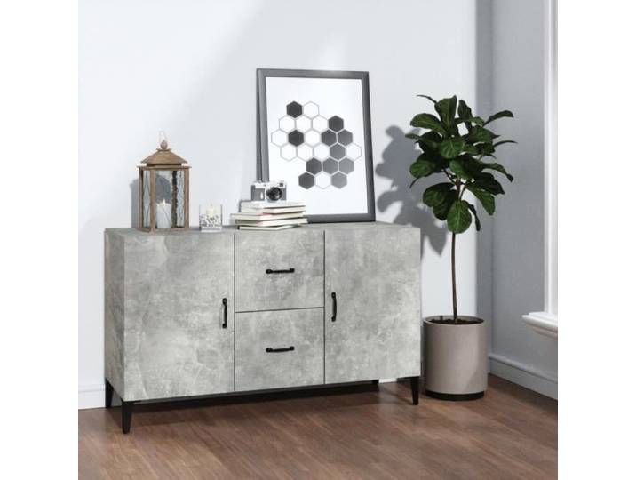 Buffet Gris béton 100x36x60 cm Bois d'ingénierie 812523