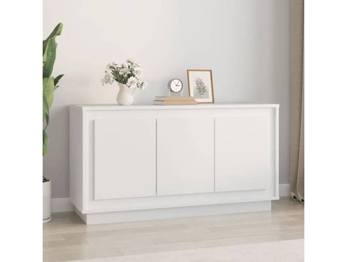 Commode/Buffet contemporain blanc 102x35x55 cm b Buffet blanc 102x35x55 cm - bois d'ingénierie 16384