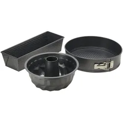KHG Backformen-Set   , schwarz , Carbonstahl