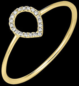 Edenly Ring Frische - AlphÃ©e - Gelbgold, 9 Karat, mit Diamanten