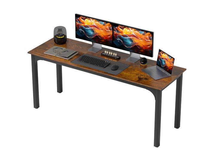 Jamb Schreibtisch Helsingborg Lund Braun Melaminbeschichtete Spanplatte 180 cm, Holz, 180x75x60 cm, Büromöbel, Schreibtische, Bürotische