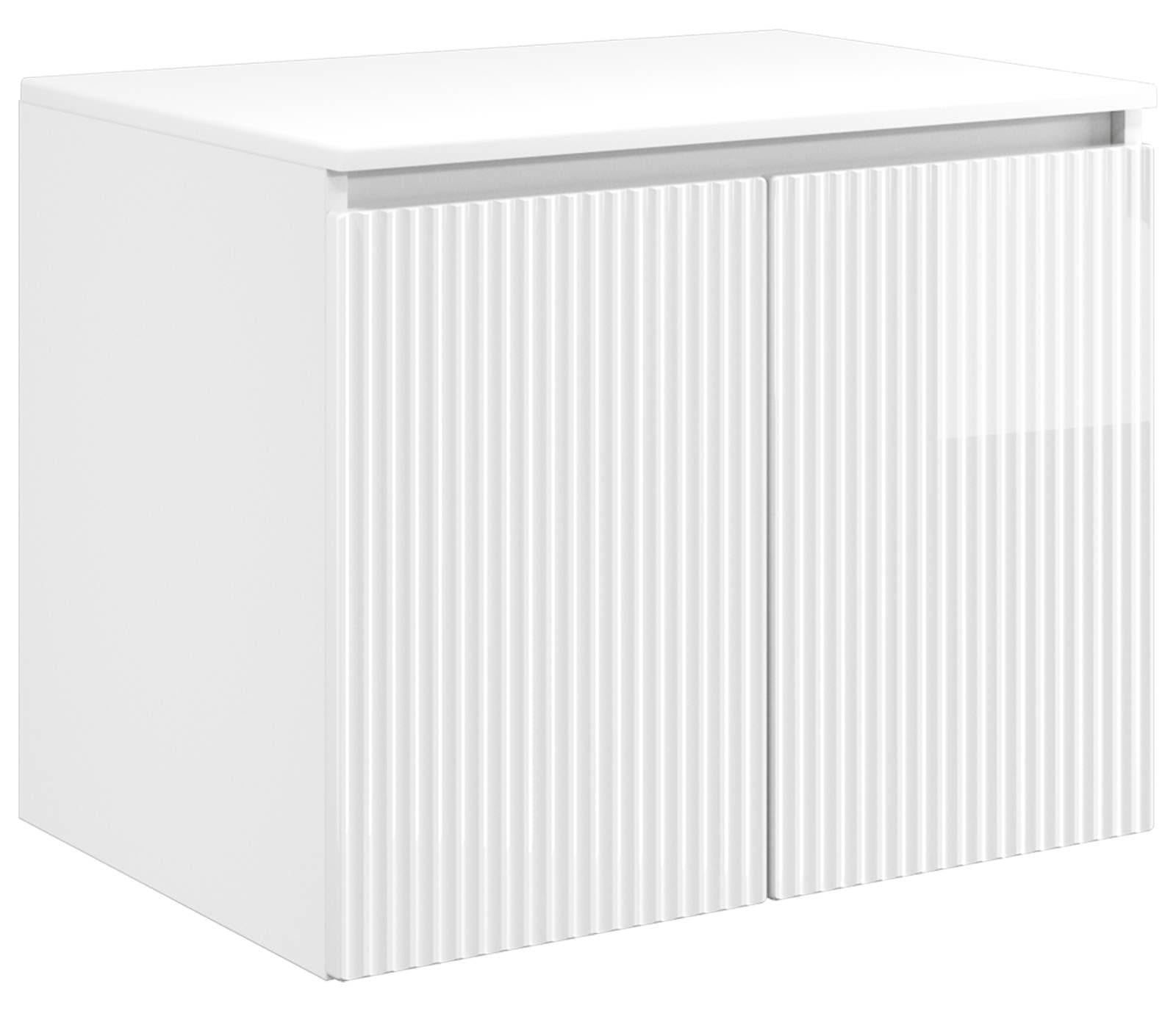 vidaXL Wandmeubel voor de badkamer, hoogglans wit
