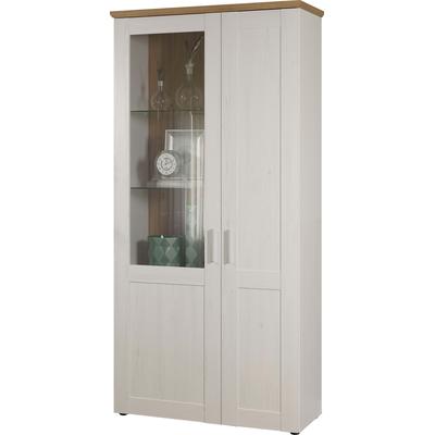 Vitrine HOME AFFAIRE "Nybro", weiß (andersen pine weiß), B:95cm H:194cm T:38cm, Schränke, Vitrine