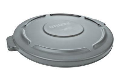 Rubbermaid Deckel Brute für runden Container 166,5 l, mit Ablaufrinnen und Schnappverschluss, 699 x 622 x 51 mm, Kunststoff, grau