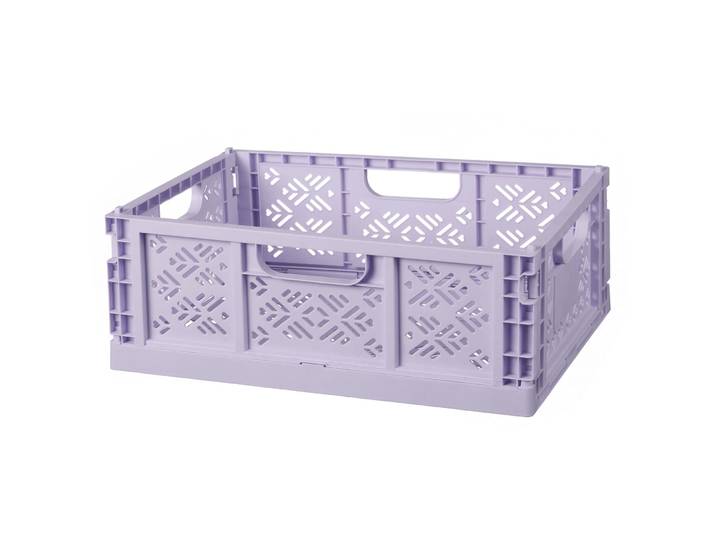 Aufbewahrungskorb Flora lila H 15 cm - Material: Kunststoff - Aufbewahrungskorb