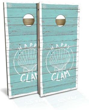 Skip's Garage Happy As A Clam Outdoor Cornhole Board Set