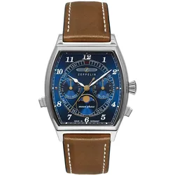 Zeppelin 8336-3 Herrenuhr Metropolis Mondphase Cognac/Blau