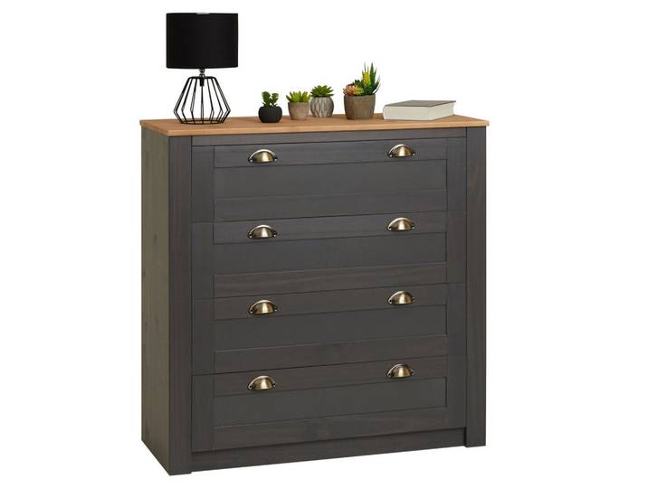 KOMMODE BOLTON anthrazit/braun