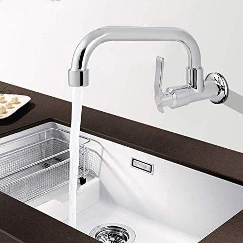 360 graden draaibare messing wandkraan voor keuken en badkamer, 20 cm