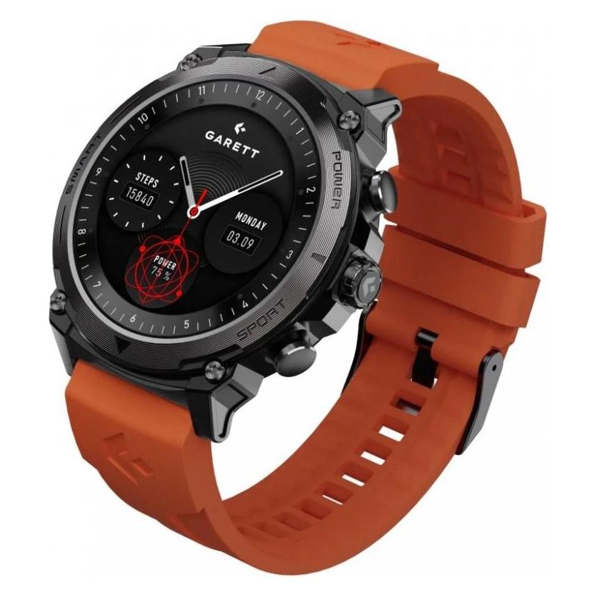Garett Smartwatch Atom Black Steel (36.32 mm, Edelstahl, Schwarz, ohne SIM) (ATOM_BLK_STL)