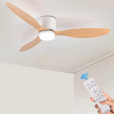 Uplifted Finds IRALAN Ceiling Fan With Light Reversible DC Motor 6 Speed Dimmable 52 Inch wood