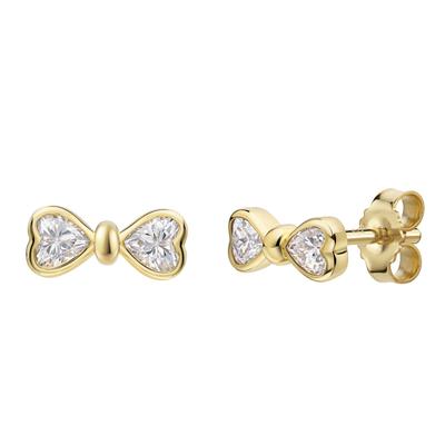 Paar Ohrstecker CELESTA, gold (gelb, weiß), Ohrringe, Damen, one-size, Gold