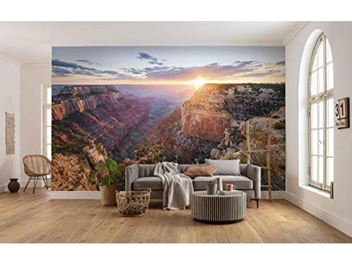 Komar Vlies Fototapete IMPERIAL VIEW Tapete, XXL, Dekoration, Natur, Landschaft, Schlafzimmer, Wohnzimmer, Büro, Flur Größe 450 x 280 cm (Breite x Höhe) SHX9-046
