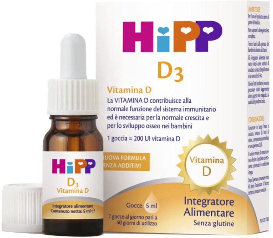 HIPP ITALIA Srl HiPP D3 Vitamina D Gocce, 5 ml