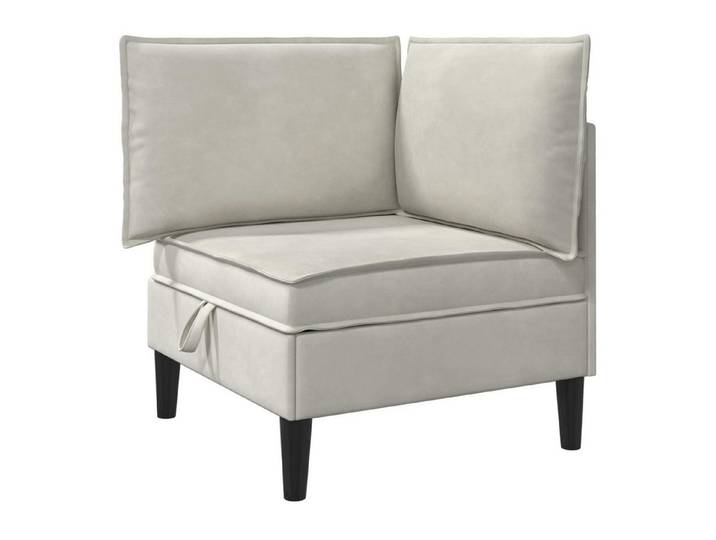 vidaXL Sofa Sofa mit Stauraum Creme Samt, 1 Teile