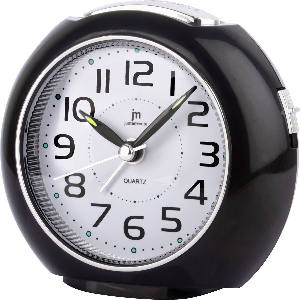 Just a Minute Wekker Zwart met Stil Uurwerk