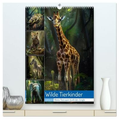 Wilde Tierkinder (hochwertiger Premium Wandkalender 2027 DIN A2 hoch), Kunstdruck in Hochglanz