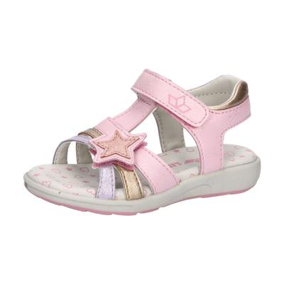 Sandale LICO "Sandale Rinara V", Mädchen, Gr. 35, rosa, Leder, Schuhe Sandale