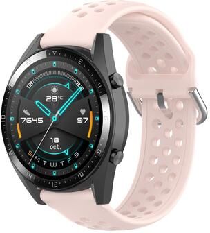 Everyday Crate Huawei Watch GT GT2 22mm Sport Watch Band Soft Silicone Watch Strap With Secure Clasp pink