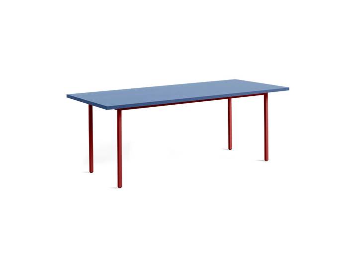 HAY Two-Colour Esstisch 90x200 cm Maroon red-blue