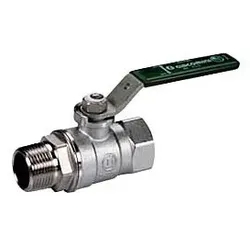 Giacomini Kugelhahn R254WL 254WX055 1", grüner Hebelgriff, Innen- und Außengewinde