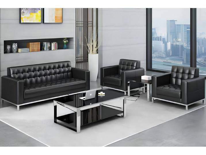 Xlmoebel Polstergarnitur Moderne Sofagarnitur in elegantem Design für Büros und Lounges, (Sofagarnitur, 3-tlg., Sofagarnitur 3+2+1 Sitzer), Hergestellt in Europa