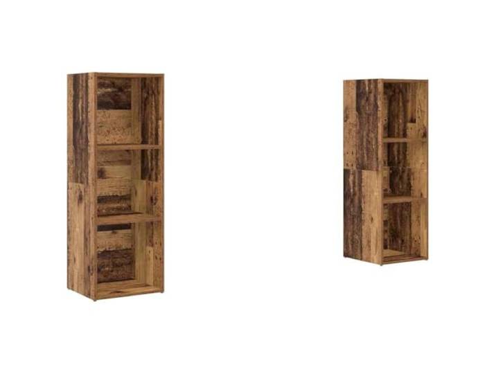 Roanoer 2er Set TV Lowboard Hängend Altholz 107x35x37 cm Holzwerkstoff Zweiteiliges Wandboard in Altholz-Optik für Schlafzimmer und Wohnraum. Bietet stilvollen Platz für Mediengeräte.