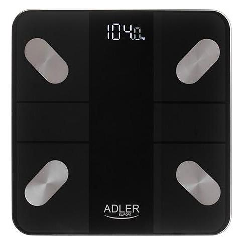 Adler Smart Bathroom Scale | AD 8186b | Maximum weight (capacity) 180 kg | Accuracy 100 g | Body Mass Inde (180 kg) (AD 8186)