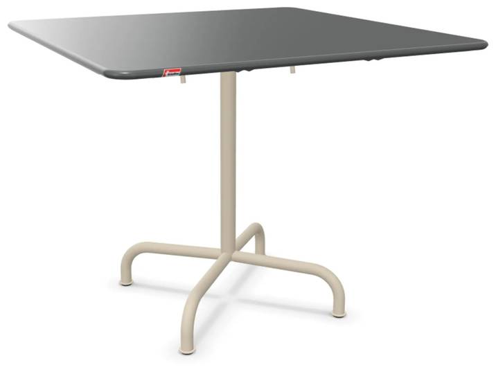 Metall-Tisch Rigi Quadratisch von Schaffner / Farbe: Graphit / Grösse: 90 x 90 cm