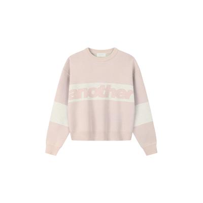 Sweater ANOTHER COTTON LAB "Another Cotton Lab Another Knit Sweater", Damen, Gr. XXL, rosa (sand), 42% Polyacryl, 30% Polyester, 28% Nylon, Rundhals, Sweatshirts Sweater