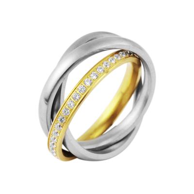 Fingerring AKZENT "Dagmara, hautverträglich" Gr. 54, weiß, Fingerringe, Damen, 54, Edelstahl, Fingerring