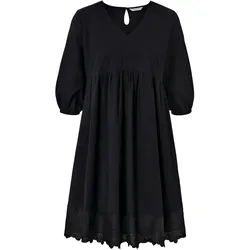 Tchibo - Webkleid mit Stickerei - Damen - Gr. 40 - schwarz