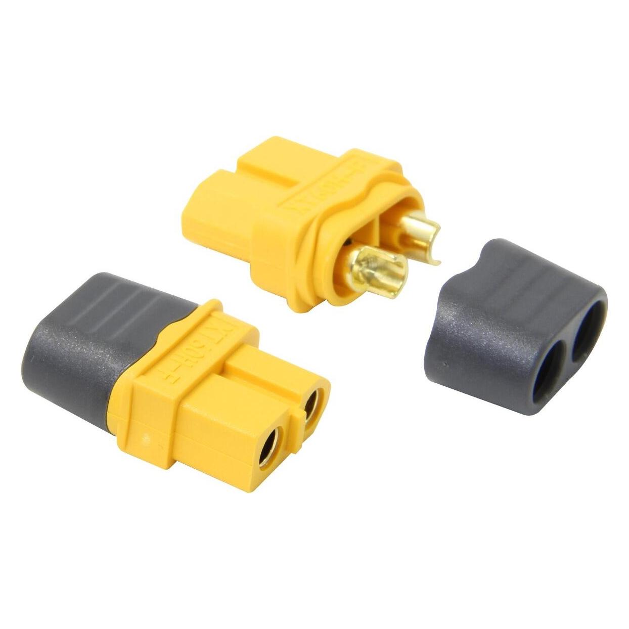 Jamara Hochstromstecker/Buchse XT60 vergoldet Grip mit Isolierkappe 1 Paar (330060)