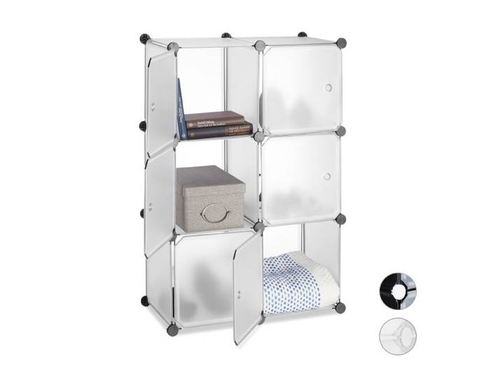 Relaxdays Système étagère avec 6 portes