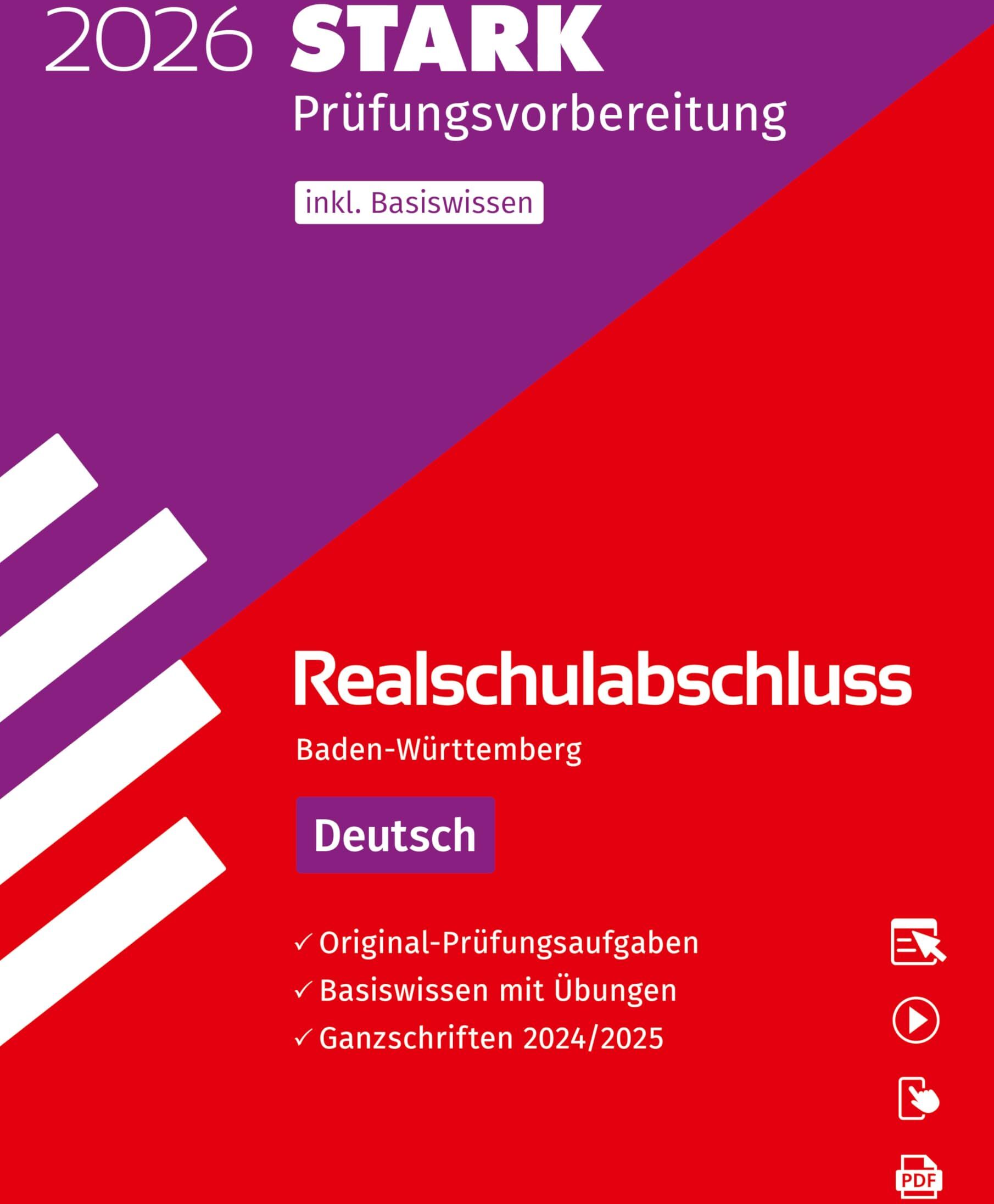 Anja Engel - STARK Deutsch - Realschulabschluss 2026 BW - Prüfungsvorbereitung inkl. Basistraining (Abschlussprüfungen) - Preis vom 18.10.2026 19:22:15 h
