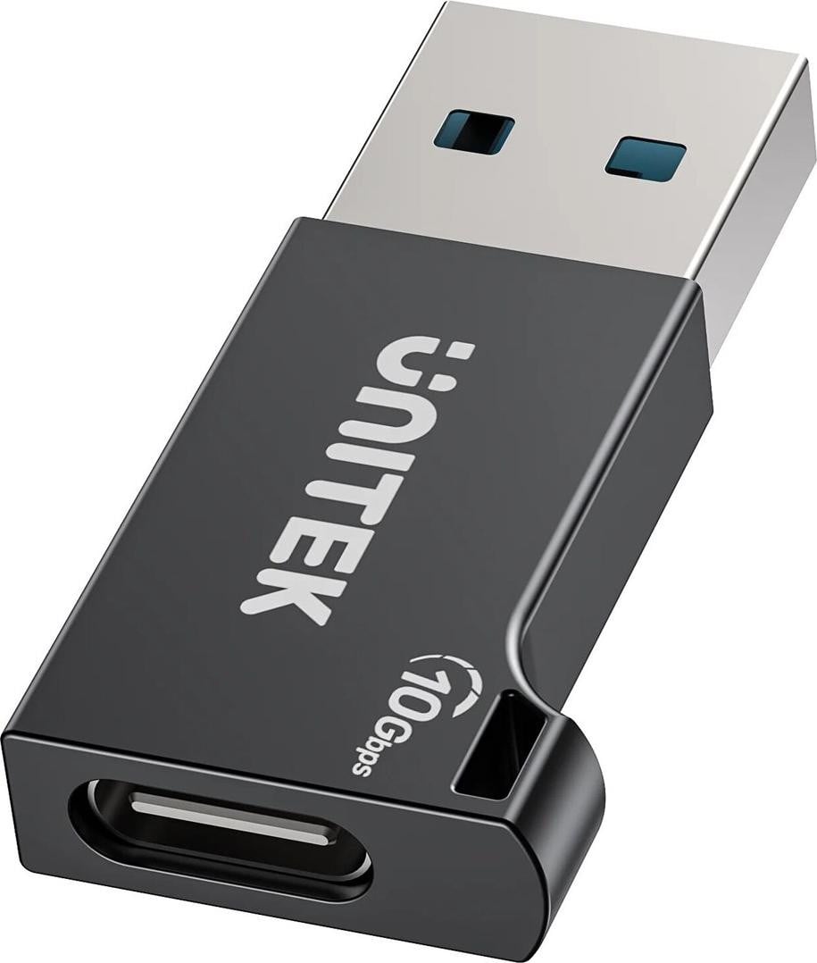 UNITEK USB-A naar USB-C adapter met 10 Gbps snelheid, mannelijk naar vrouwelijk