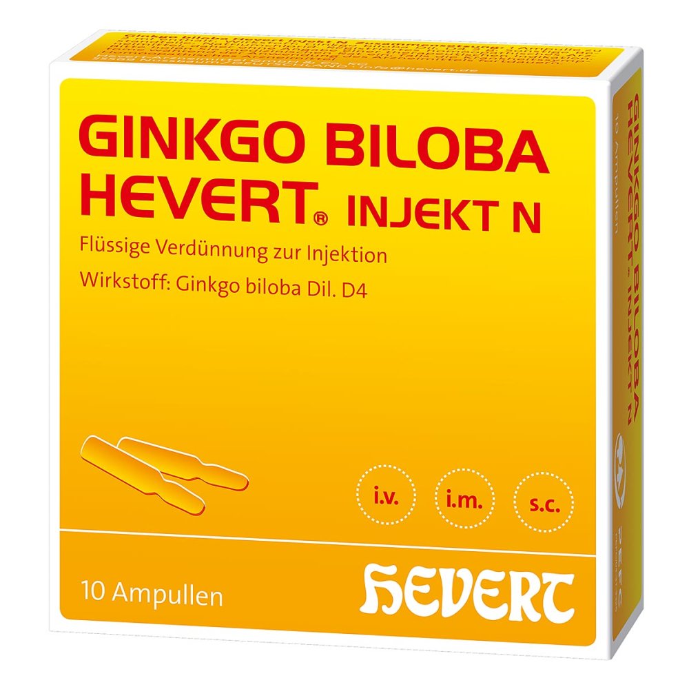 Hevert-Arzneimittel GmbH & Co. KG Ginkgo Biloba Hevert injekt N Ampullen 18092853
