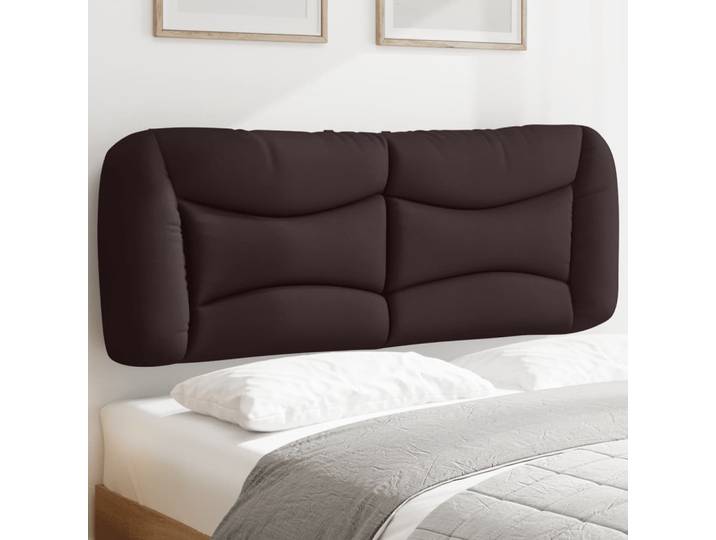vidaXL Kopfteil-Kissen Hvar Dunkelbraun 140 cm Stoff