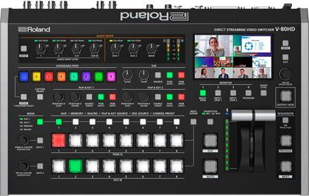 Roland V-80HD - 8-Kanal Direct Streaming Video Switcher 1.080/60p- 4.3" LCD-Farbdisplay
